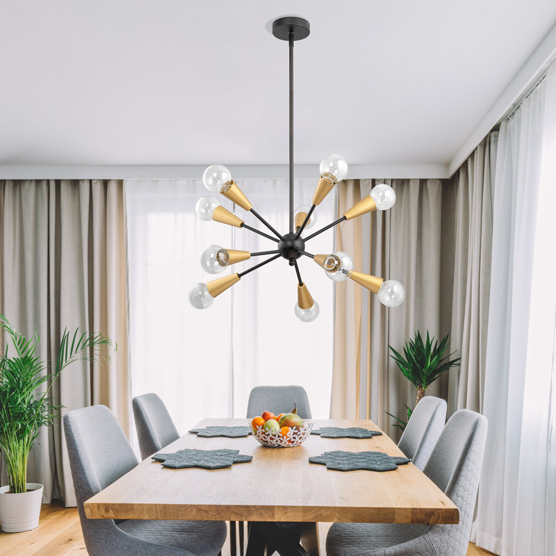 Bobbi-Don 10 - Light Sputnik Modern Linear Chandelier