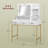Vanity Table, Makeup Table with LED Mirror and Storage-733553351