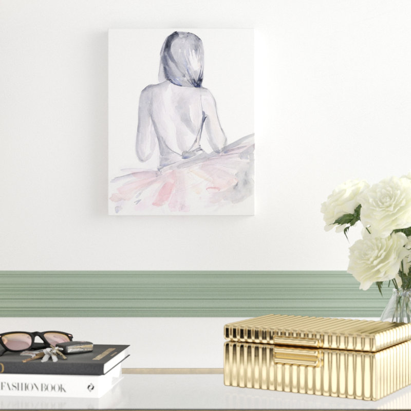 « pâle rose en tulle ii », peinture sur toile, H 20 po x l 16 po x P 1,25 po, Toile tendue