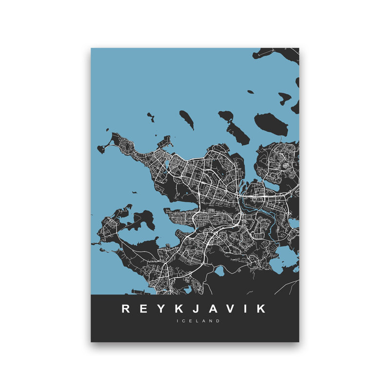 Reykjavik - Print, Wrapped Canvas, 84cm H x 60cm W x 1cm D
