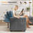 Multifunctional Sectional Sleeper Sofa with USB/Type-C Charging, 5-Position Adjustable Backrest, Tool-Free Assembly, Corduroy Fabric with Washable Covers – L-Shape Sofa-397086845-397086784