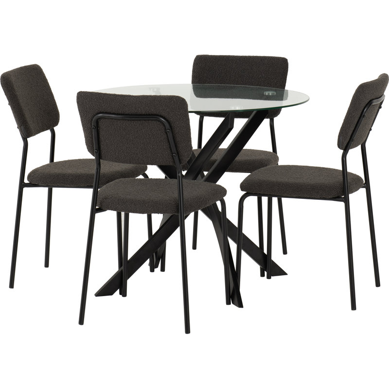 Yelena 4 - Person Dining Set, Grey