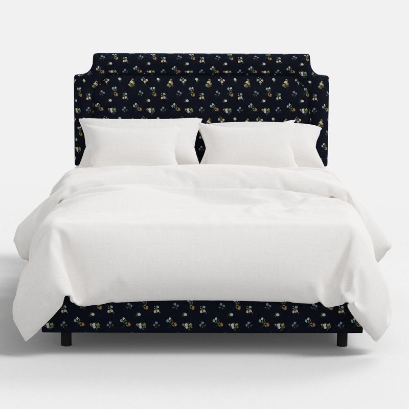 Hampton Bed In Ditsy Dahlia Navy, California King, Ditsy Dahlia Navy