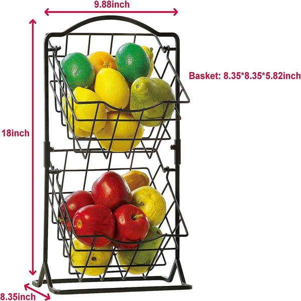 Metal/Wire Fruit Basket Kitchen Wildon Home