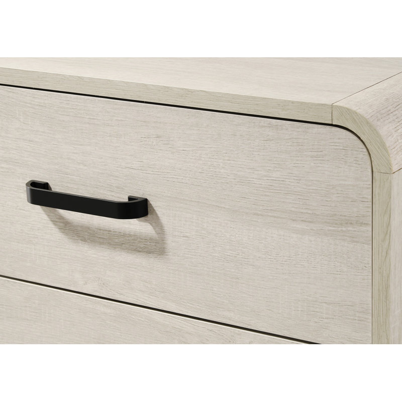 Table de chevet à deux tiroirs, table de chevet en bois