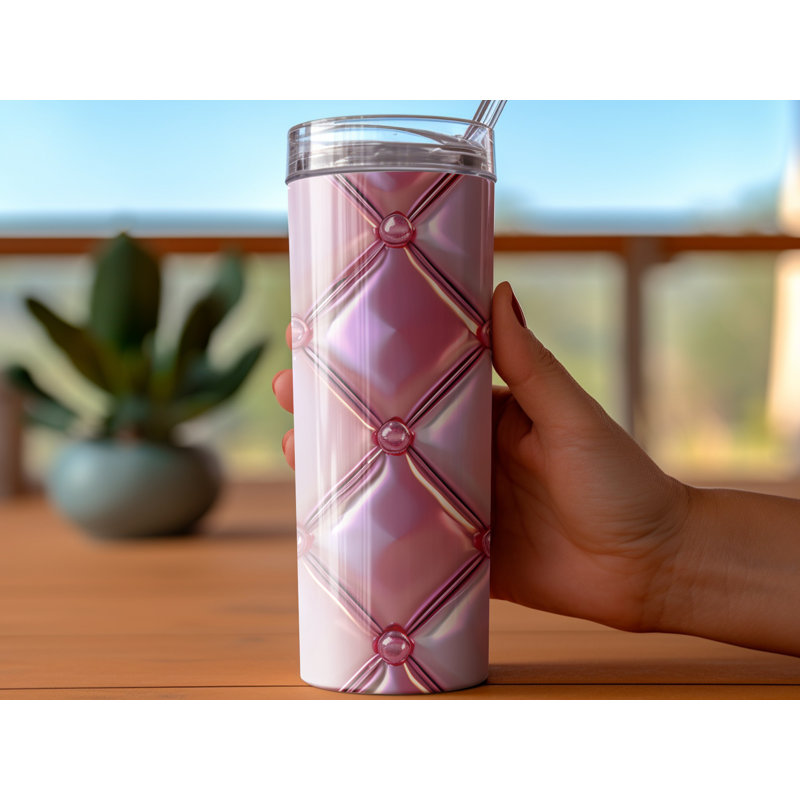 Choose Handmade Tumblers 591ml Vacuum Insulated Stainless Steel (18/8) Travel Tumbler with Straw