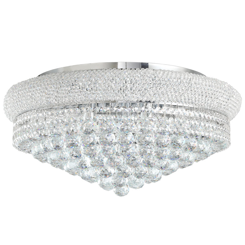 Kenshia Crystal Flush Mount, Chrome