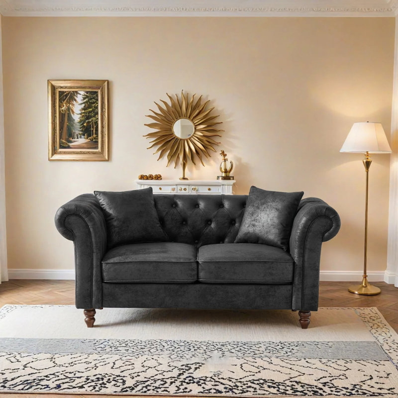Divan Chesterfield, Noir
