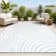 Maribo High-Low Abstract Groovy Striped Light Blue/Ivory Indoor/Outdoor Rug