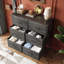 Commode à 6 tiroirs pour chambre Ojaswi, commode noire avec plateau en bois, tour de rangement avec tiroirs, commode pour placard, couloir-695527785