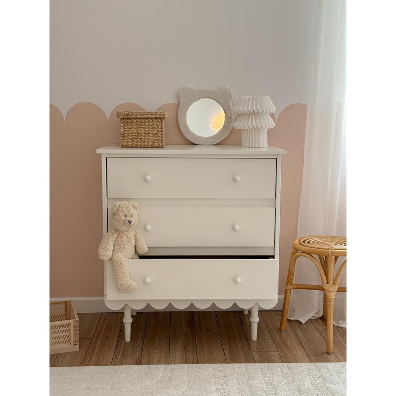 Aswar Kids 3 - Drawer Dresser, White