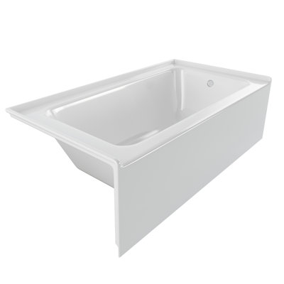 60" x 32" Alcove Soaking Acrylic Bathtub