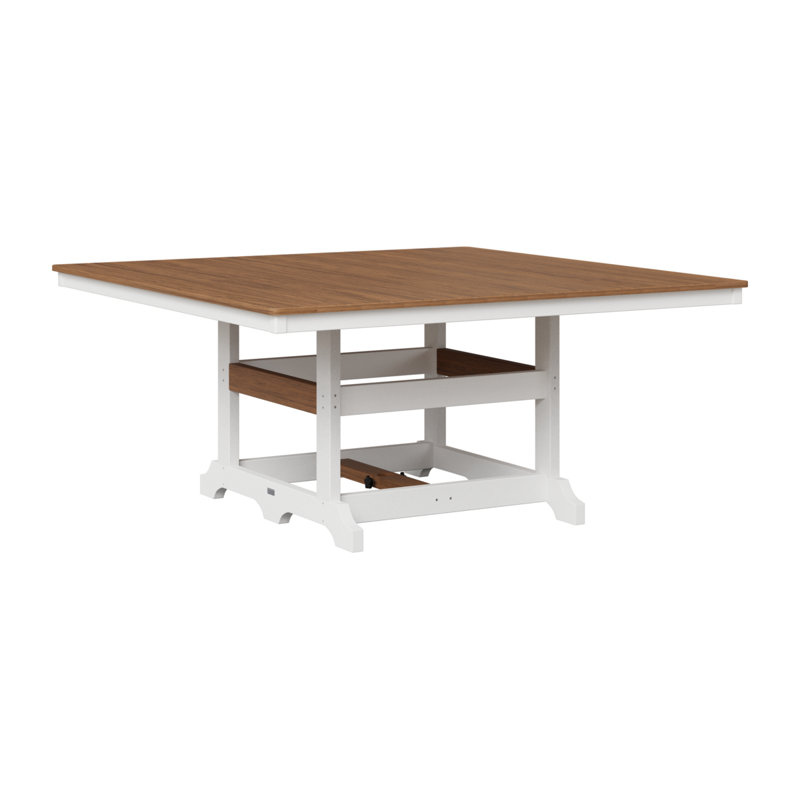 Table de salle à manger Berlin Classic, Blanc, Acajou antique