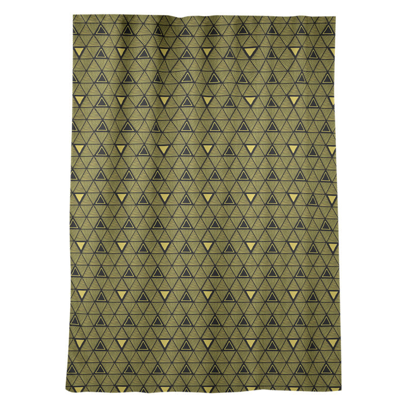 Jordao Room Darkening Curtain Single Panel, Dark Yellow/Black