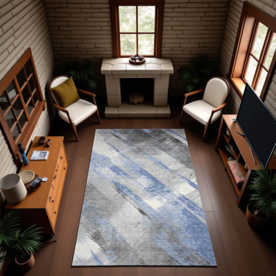 Tapis à rayures Floyd AMF1535 lavable à la machine de qualité supérieure