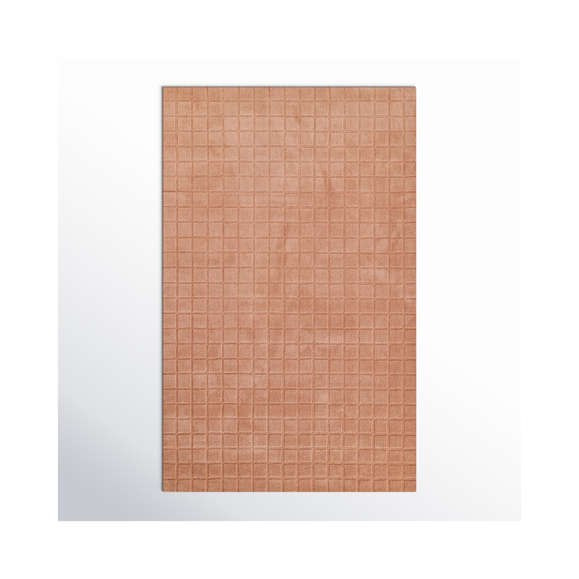 Contour Hand Loomed Wool Geometric Blush Area Rug, Rectangle 6' x 9'