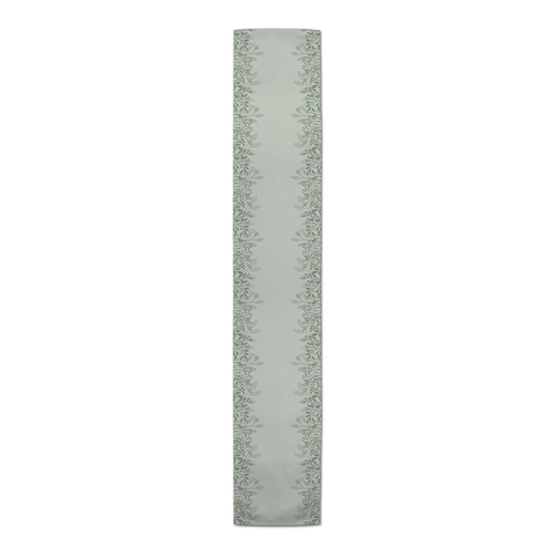 Martell Rectangular Floral Table Runner, 90" x 16", Green