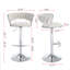 Ensemble de 2 tabourets de bar, avec repose-pieds chromé et base pivotante en velours à hauteur réglable et tabouret de bar simple chromé-244557909