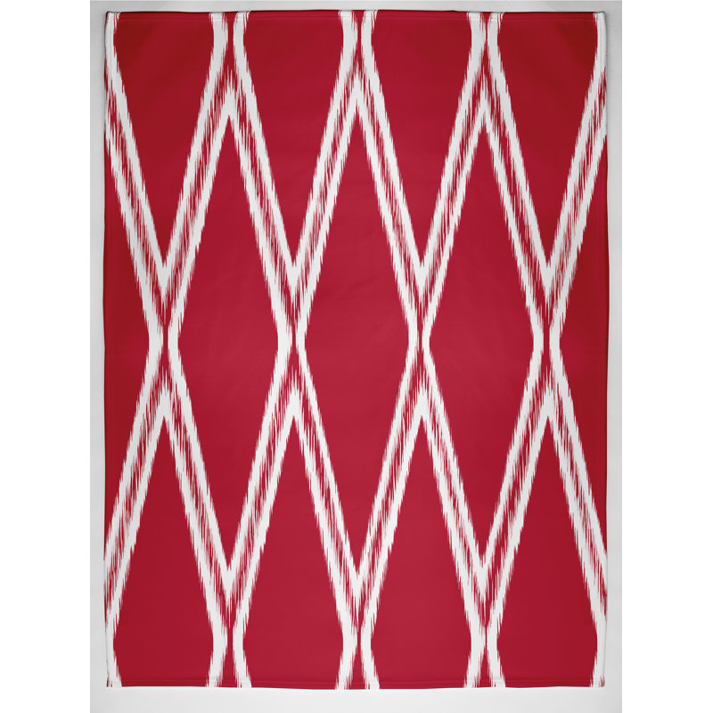 Rosalyn Plain Weave / Muslin Throw Blanket, Red