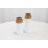 Cole And Grey Metal Color Block Decorative Vase With Rounded Linear Grooves And Brown Wood Tops-1521403193