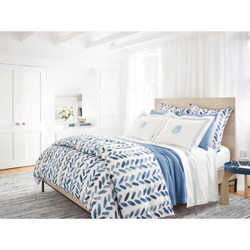 Blue Brush Duvet Cover, Twin