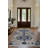 Madeline Collection Digital Print Cotton-Polyester Blue Gray Moroccan Rug-1926004162