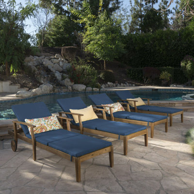 Bevelyn Reclining Chaise Lounge with Cushion