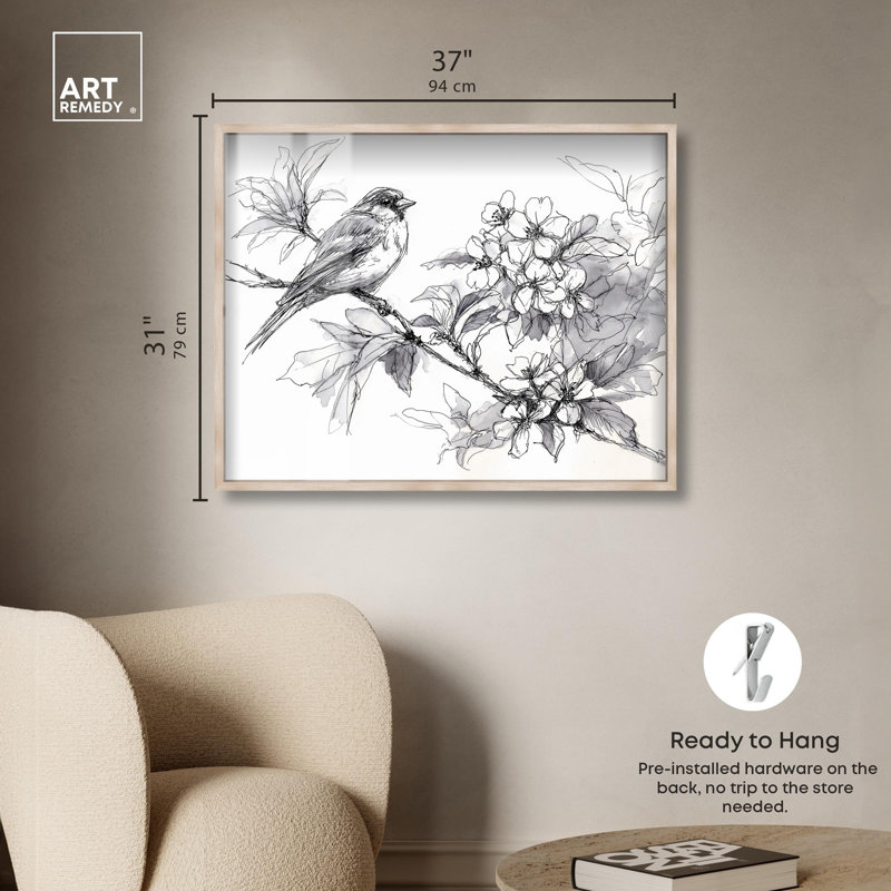Reproduction botanique «I Botanical Art Shadowbox» par Art Remedy, H 31 po x l 37 po, Crème