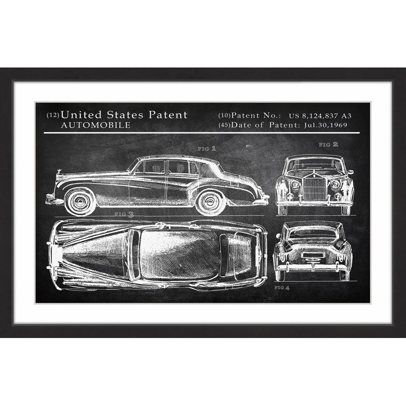 « roll royce phantom design », reproduction d’art encadrée, H 12 po x l 18 po x P 1,5 po