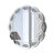 Silver Crush Diamond Round Wall Mirror