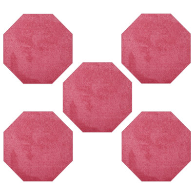 Ensemble de tapis intérieur / extérieur en polyester touffeté à la machine de couleur unie rose Kelson