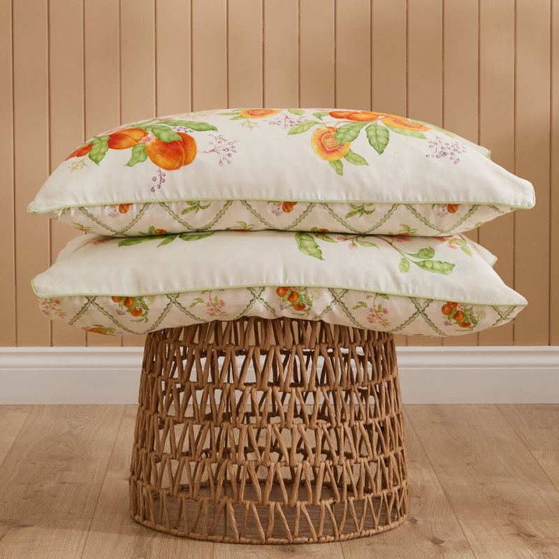 Peach Harvest 100% Cotton Standard Pillowcase - Set of 2