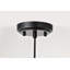100-watt 1-light Matte Black Modern Nordic Style Pendant Light With Natural Brown Origami Paper Shade