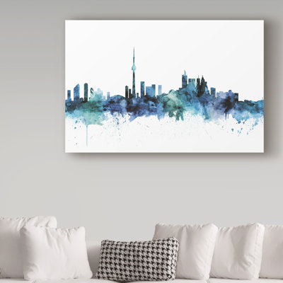 « toronto canada blue blue horizon », reproduction d’impression sur toile tendue