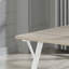 Ensemble de salle à manger 7 pièces en bois blanc et naturel avec table Windsor-333208919