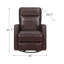 Fauteuil inclinable oscillant en cuir Ashby-104707244