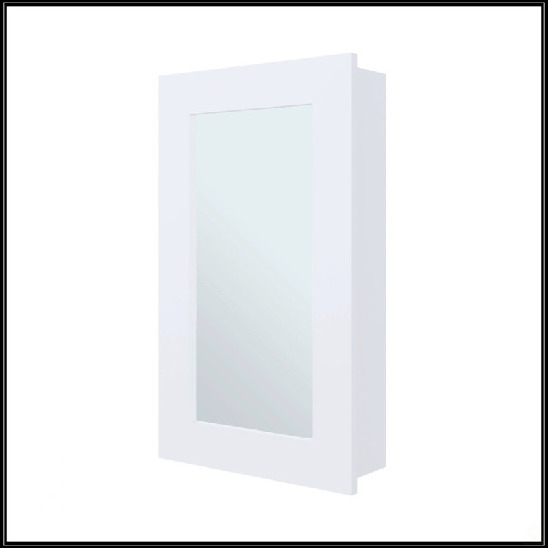 Armoire à pharmacie blanche avec miroir inclus, Blanc