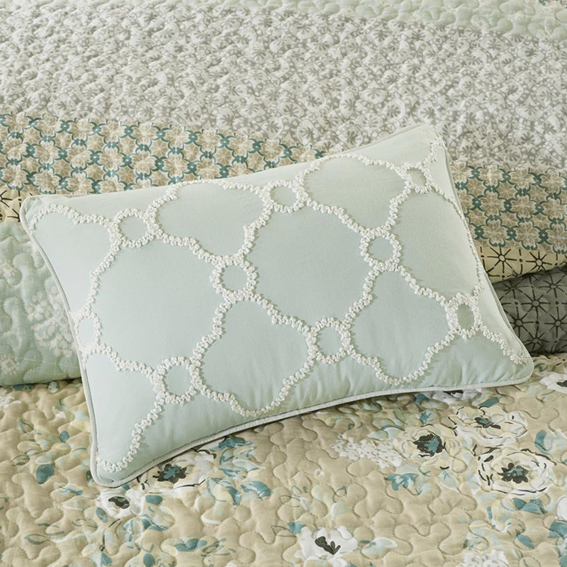 6 pièces de courtepointe avec coussins décoratifs pour très grand lit / très grand lit, King Quilt + 5 Additional Pieces