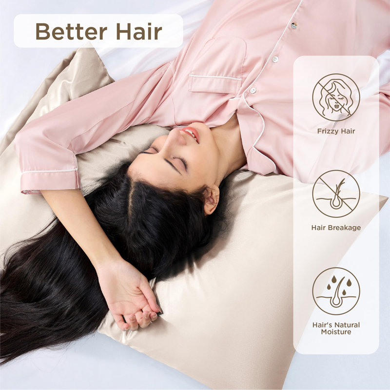 Polyester Pillowcase with Envelope Closure, Beige, Queen Pillowcase 