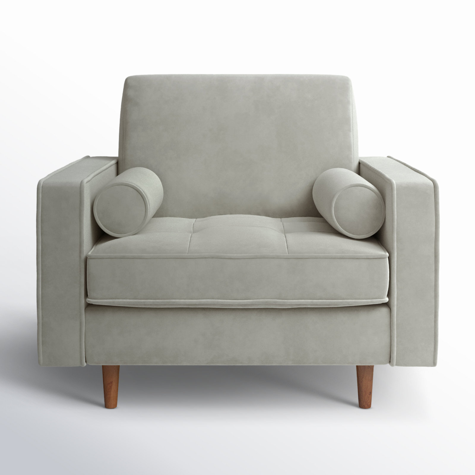Pritchett Armchair, Bella Platinum Performance Velvet