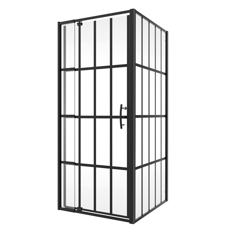 Cabine de douche carrée à pivot sans cadre 36 po x P 36 po x H 72 po