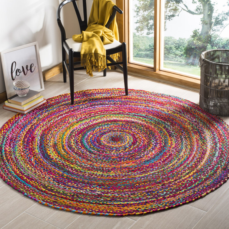 Fiqueroa Cotton Indoor Rug, Round 4'