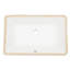 Lavabo de salle de bain rectangulaire encastré en céramique blanche 21 x 13 pouces, conception classique moderne, teinture d'inspiration européenne facile à entretenir