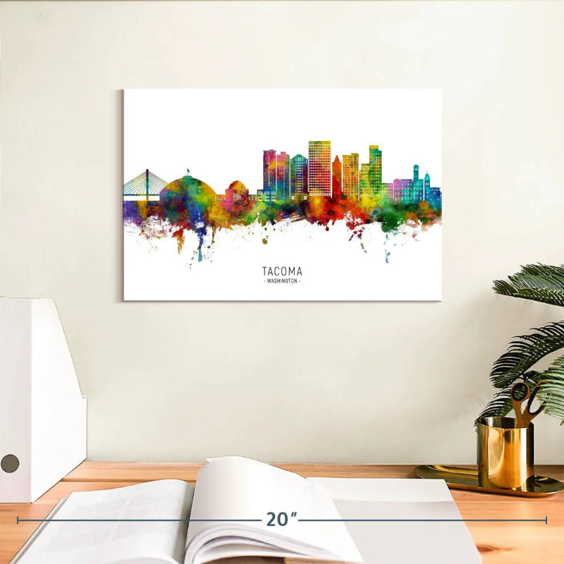 Sireci Tacoma Washington Skyline, 8" H x 12" W