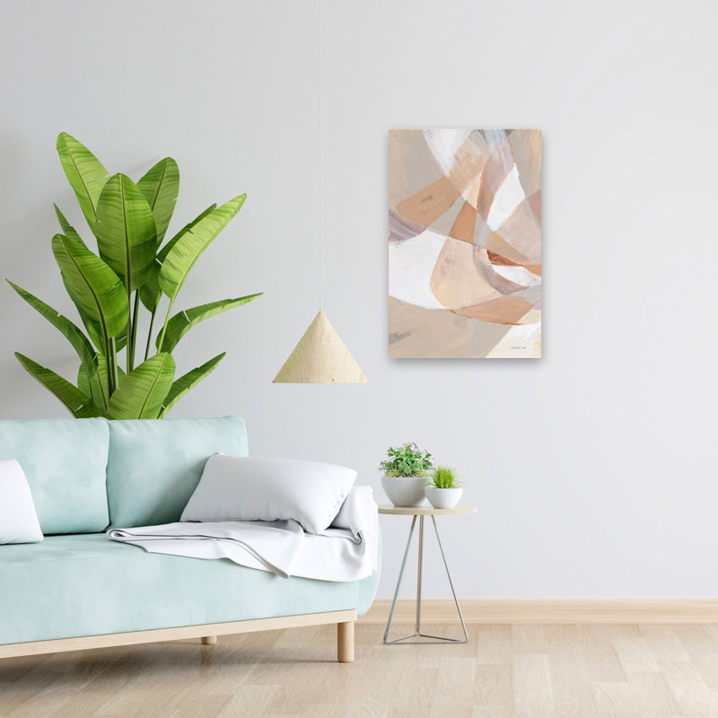 Abstrait et beige dans des pièces d'art, H 24 po x l 16 po