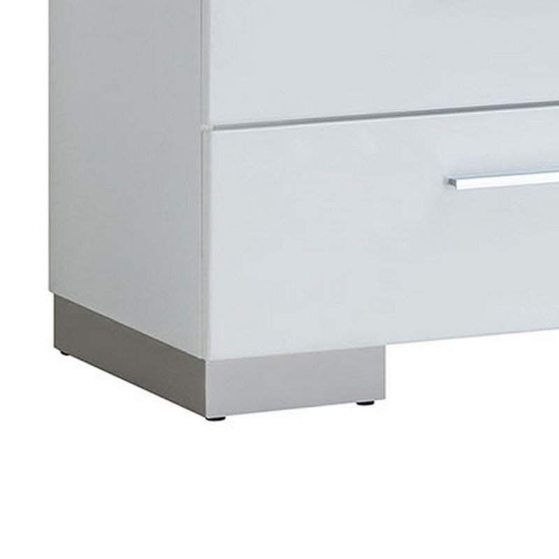 Commode rectangulaire à 6 tiroirs Sana, Blanc incorrect