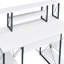 Office Desk In White And Black With Shelf Functional Drawer Writing Convenient