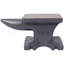 Enclume en fonte de 24 lb (11 kg), avec corne ronde simple et base stable, pour plier, façonner et tordre, gris
