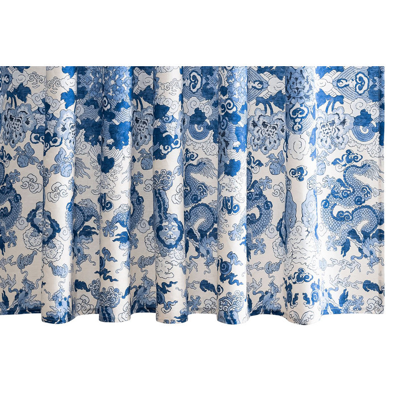 Magic Mountain Abstract Shower Curtain, Porcelain Blue