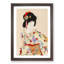 Woman in a Floral Dress by Toyohara Chikanobu - Picture Frame Painting Print-55641507-55641509